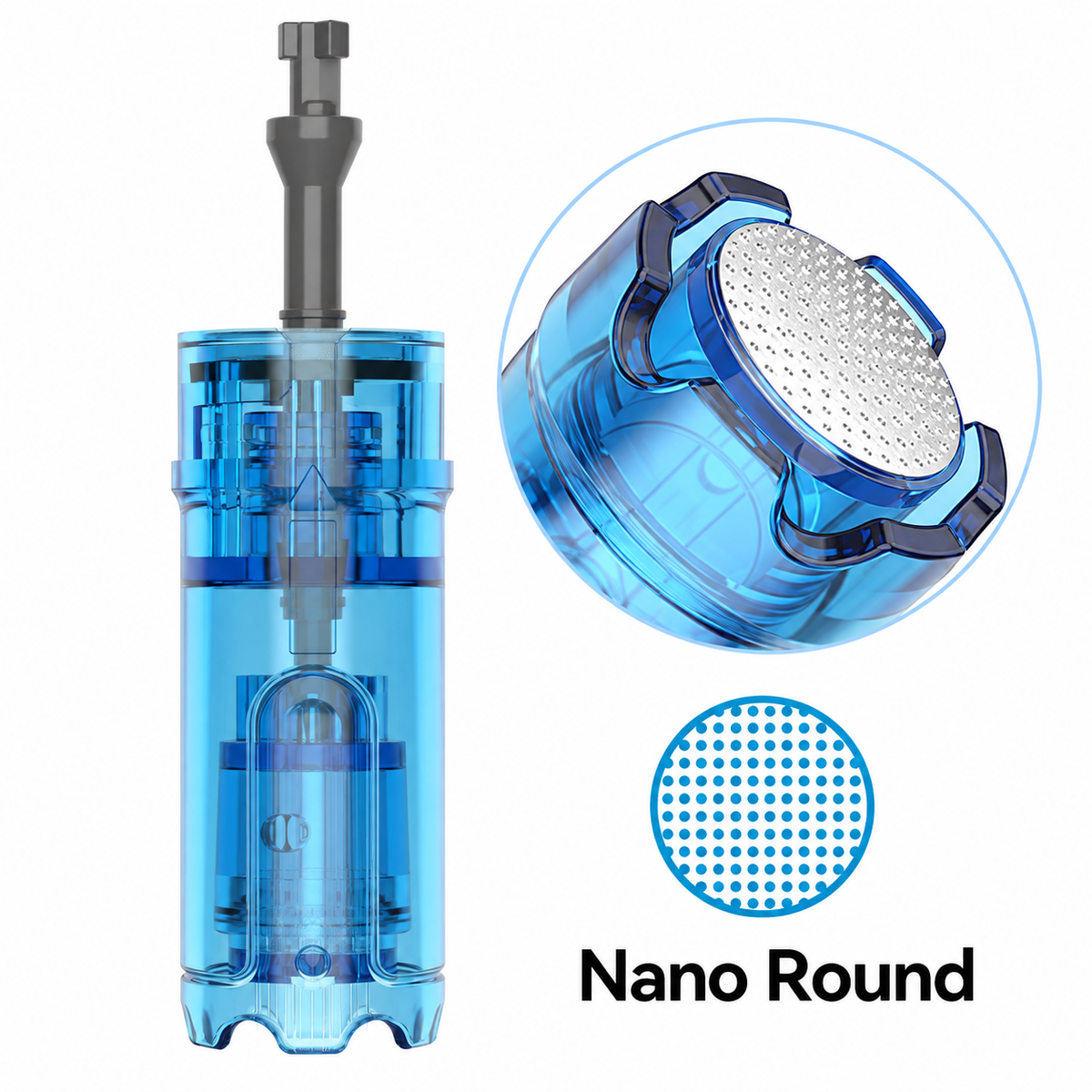 หัวเข็มสำรอง Nano แบบกลมสำหรับ Dr. Pen M9 และ M8 Max พร้อมรายละเอียดปลายสัมผัสกลม
